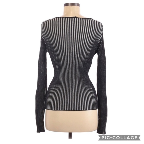 Worth New York Ribbed 2 Tone Knit Sweater - Picture 2 of 3